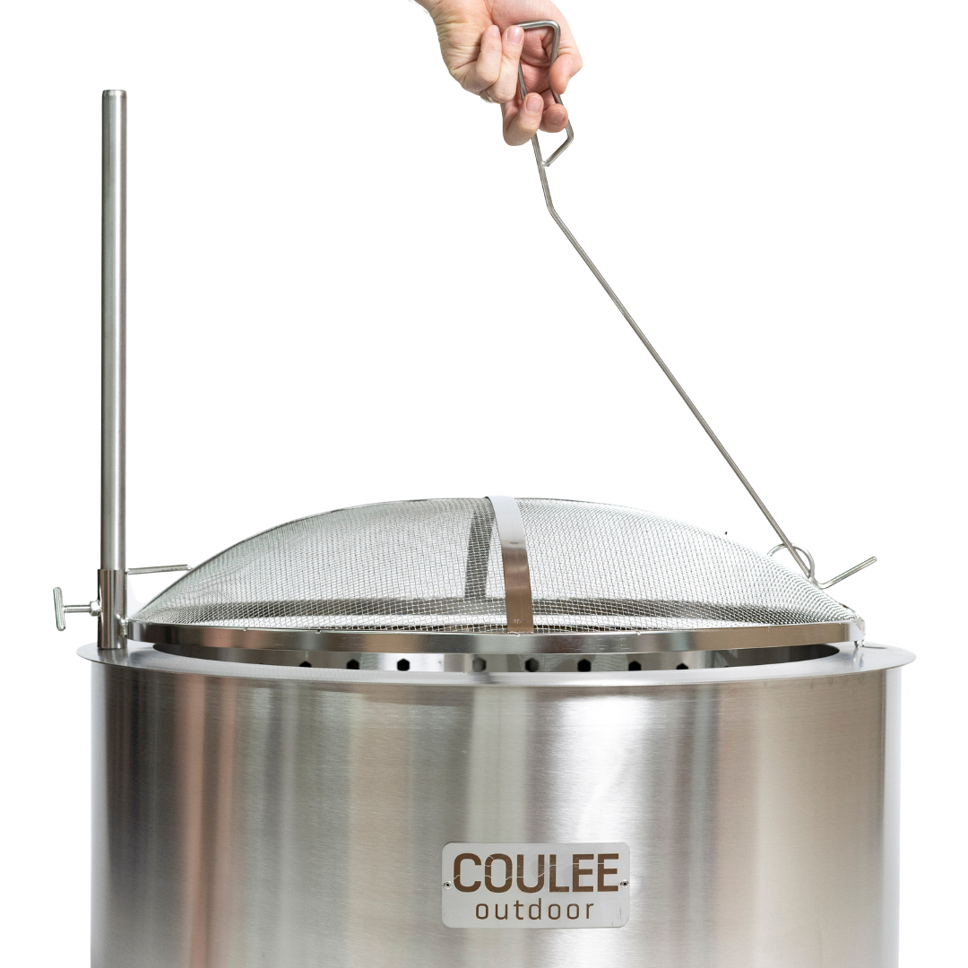 Load image into Gallery viewer, CouleeYard™ 24 Essential Bundle - Smokeless Fire Pit, Spark Screen, Ash Scoop, Fabric Cover