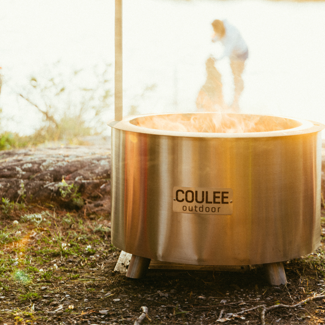 Load image into Gallery viewer, CouleeYard™ 19 Essential Bundle - Smokeless Fire Pit, Spark Screen, Ash Scoop, Fabric Cover
